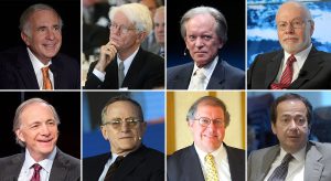 Carl Icahn, Peter Lynch, Bill Gross, Paul Singer, Ray Dalio, Howard Marks, Bill Miller y John Paulson.