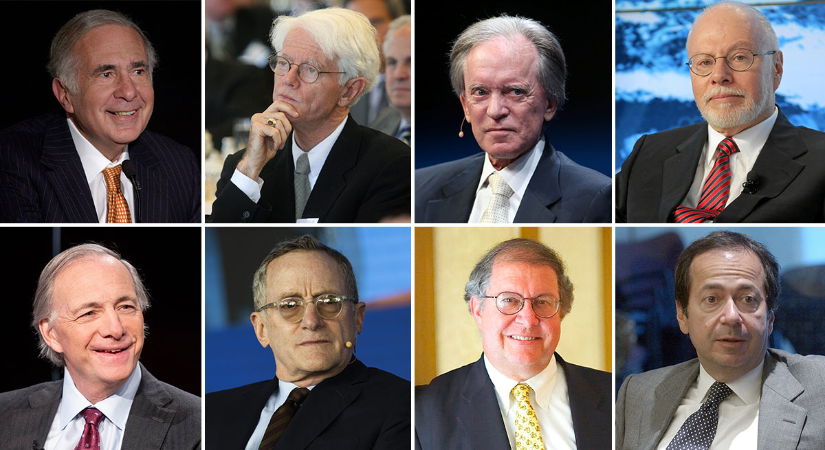 Carl Icahn, Peter Lynch, Bill Gross, Paul Singer, Ray Dalio, Howard Marks, Bill Miller y John Paulson.